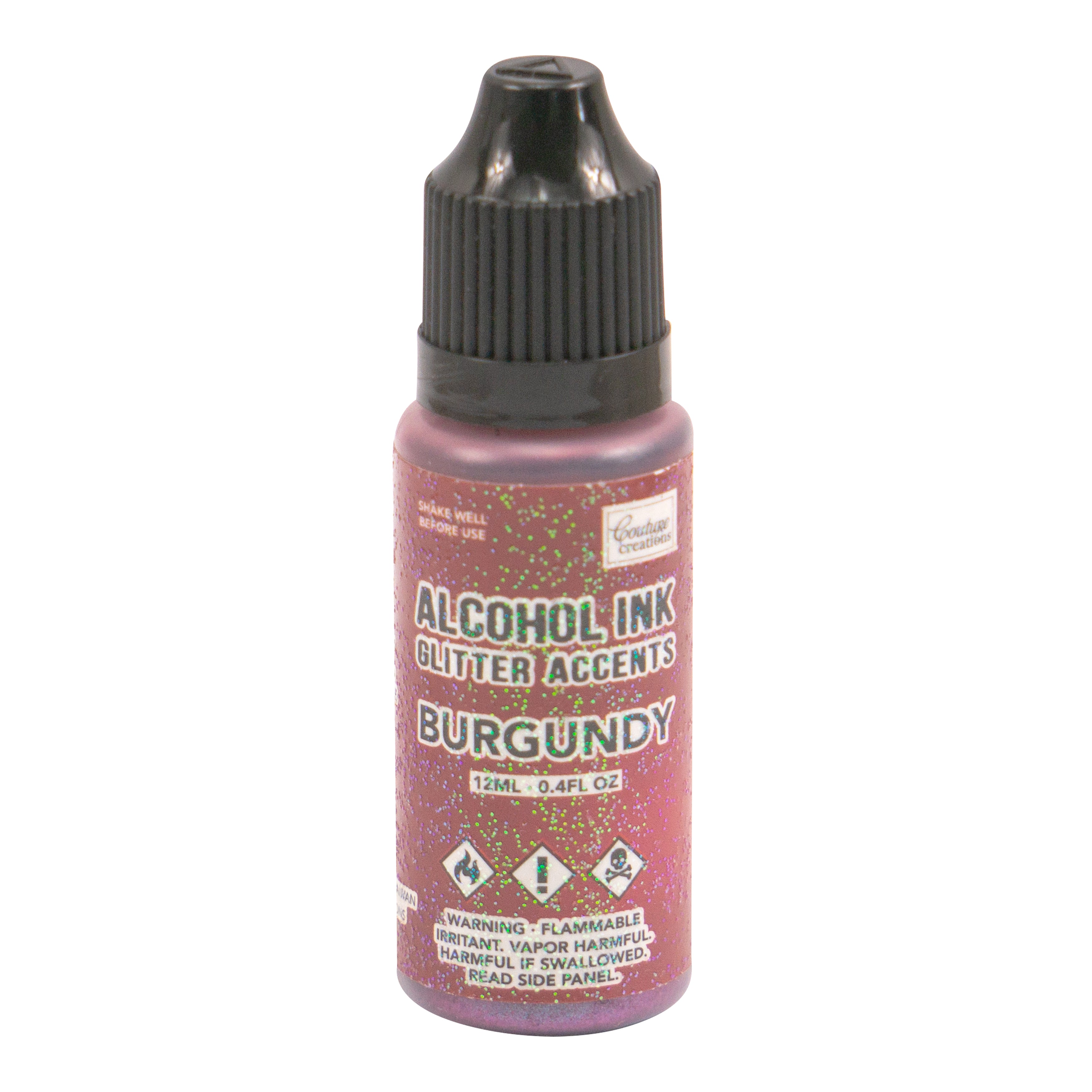 Couture Creations Alcohol Ink Glitter Accents alkoholblekk 12 ml Burgundy