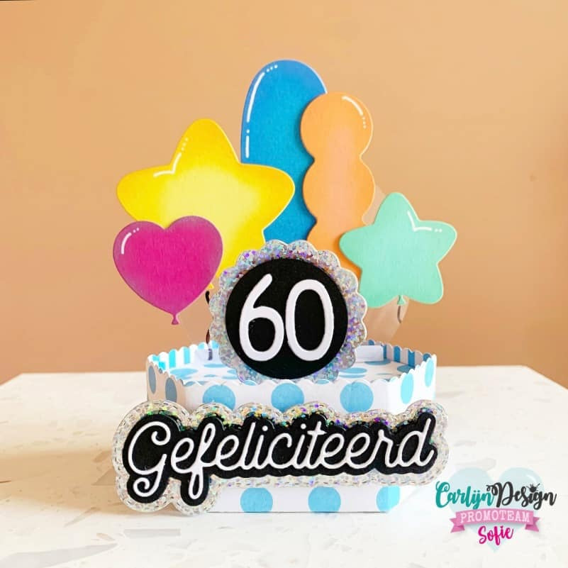 CarlijnDesign Monoline Gefeliciteerd CDSN-0131 dies gratulasjon