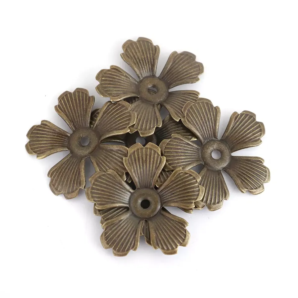 Korthobby flate blomster bronse til kort