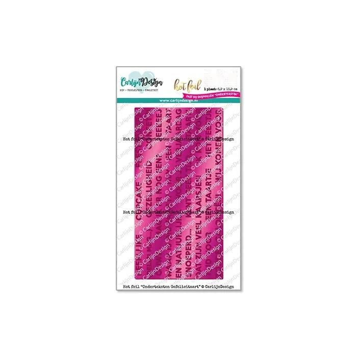 CarlijnDesign CDHF-0050 hot foil undertekster gratulerer