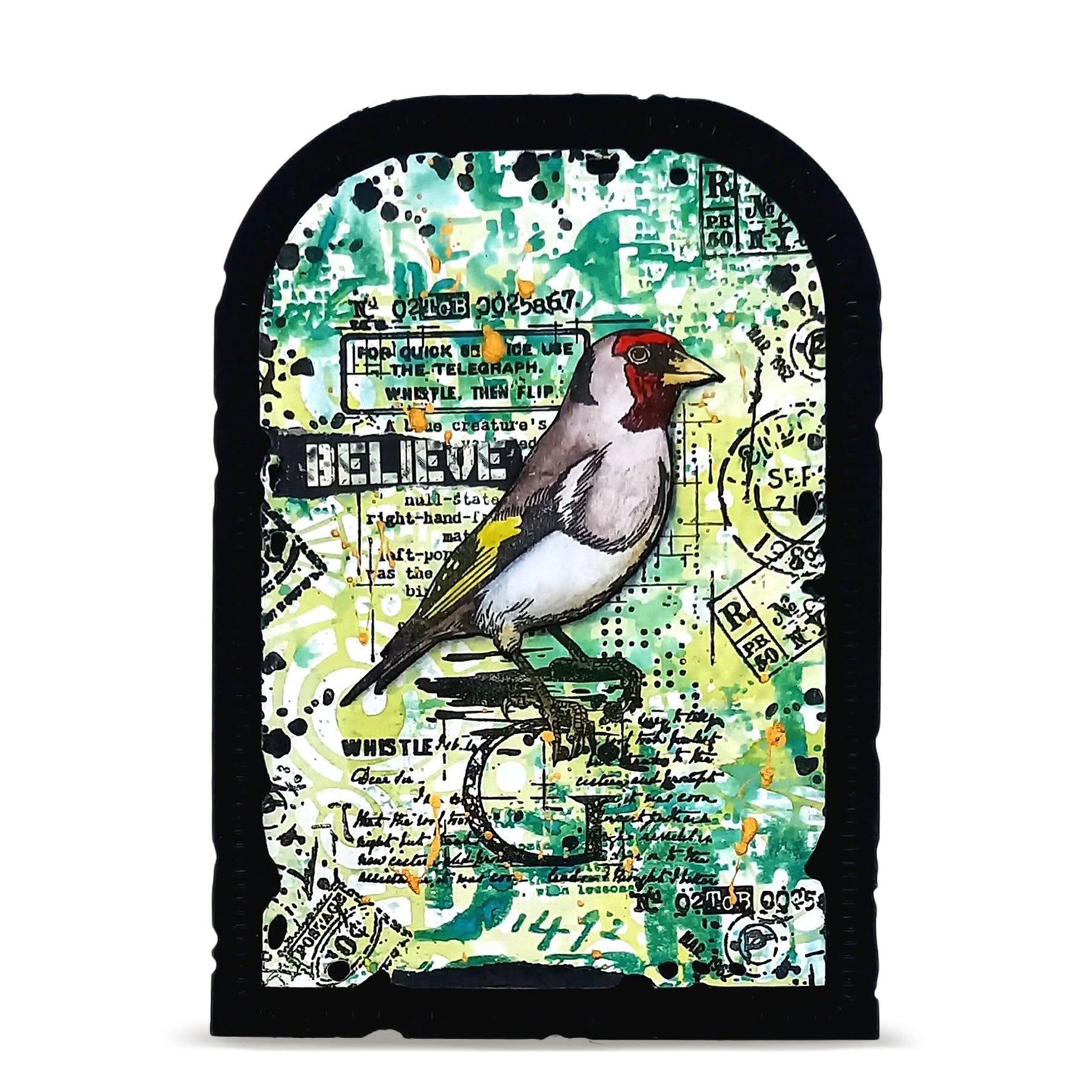 AALL & Create TP-1350 Whistling Finch stempelsett A7 fugl