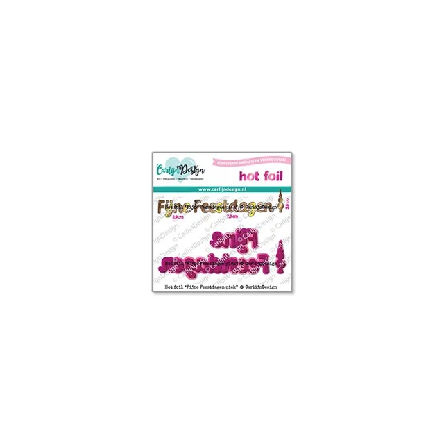 CarlijnDesign Fijne Feestdagen CDHF-0082 hotfoilplate jul
