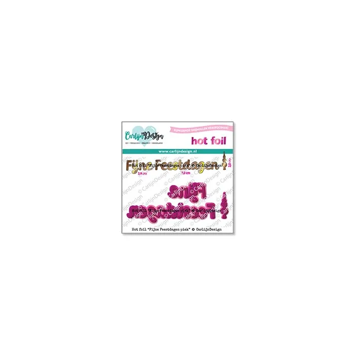 CarlijnDesign Fijne Feestdagen CDHF-0082 hotfoilplate jul