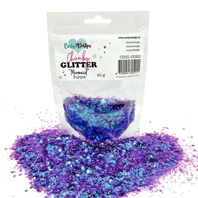 CarlijnDesign Chunky CDGL-0020 glitter lilla 20 g