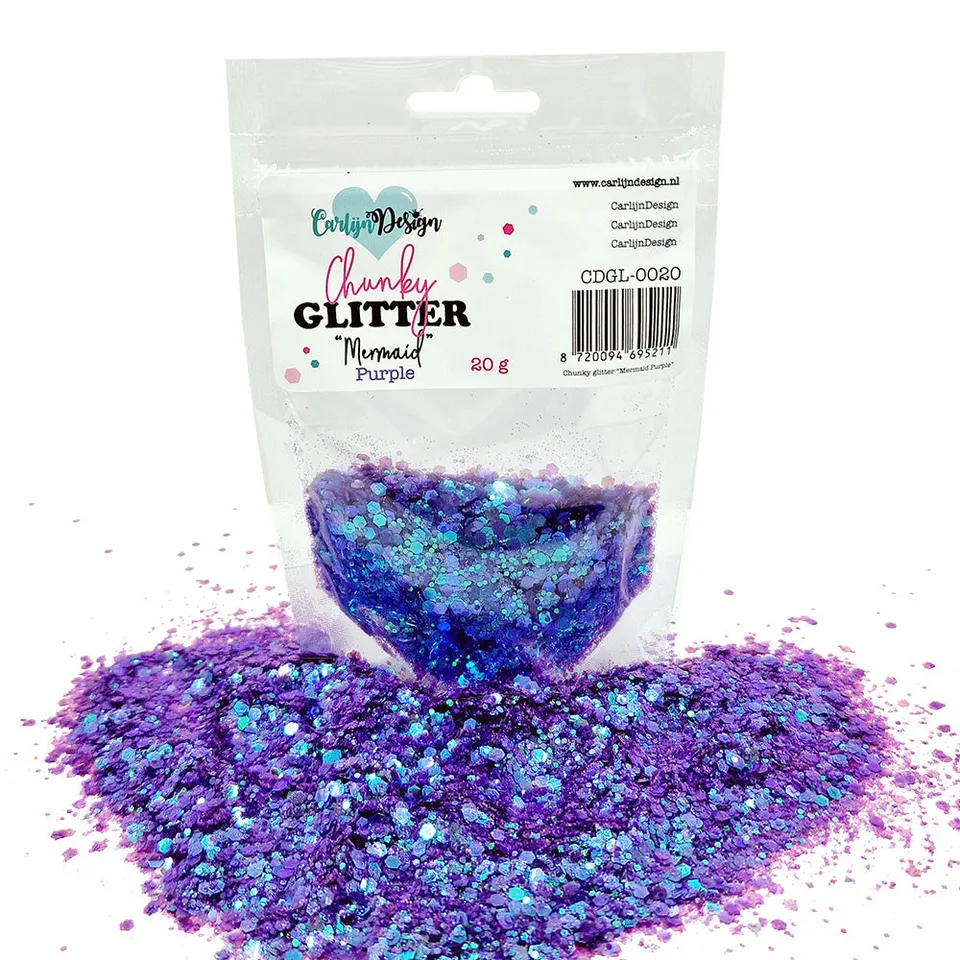 CarlijnDesign Chunky CDGL-0020 glitter lilla 20 g