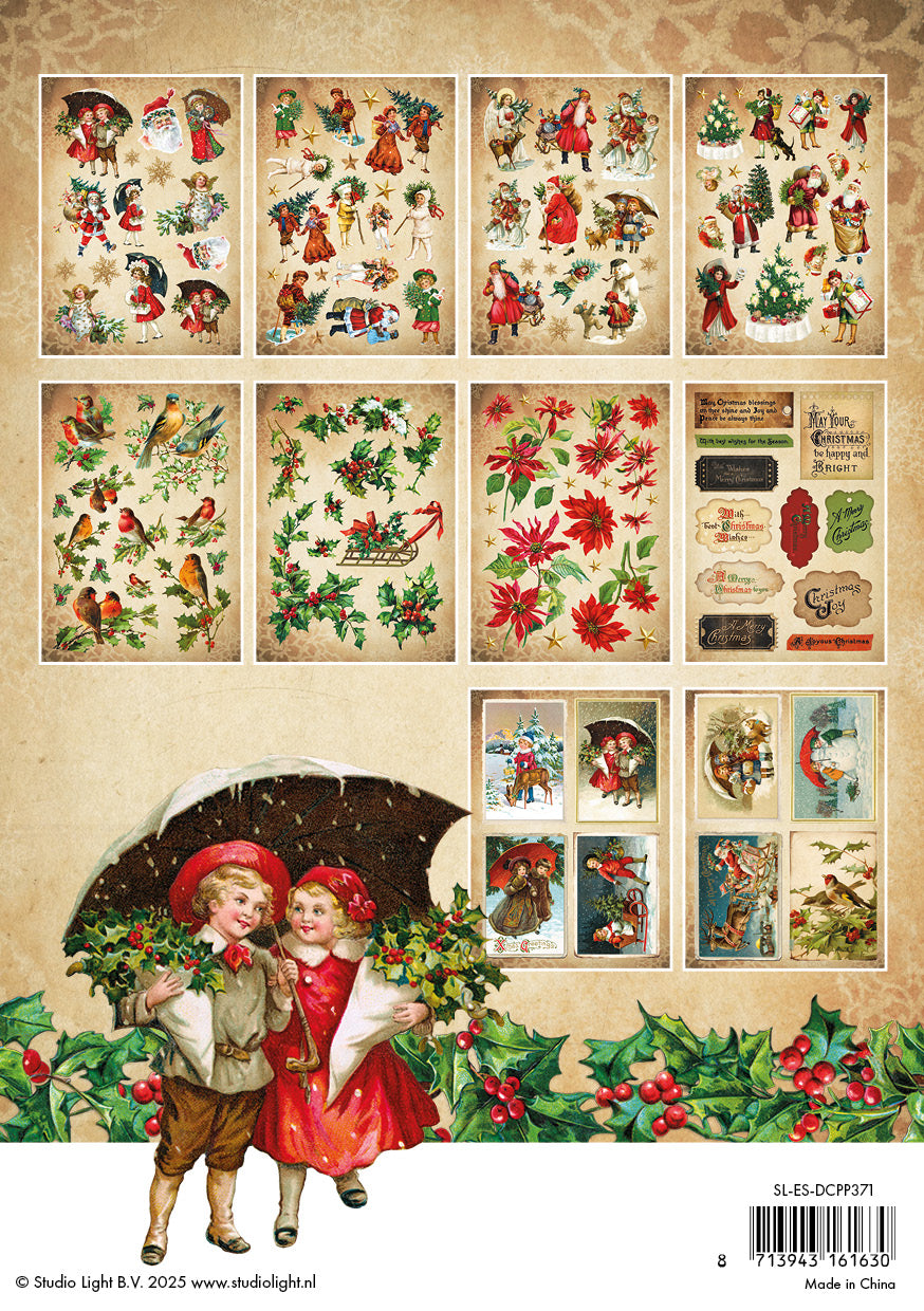 Studio Light Essentials Vintage Christmas papirblokk 24 ark