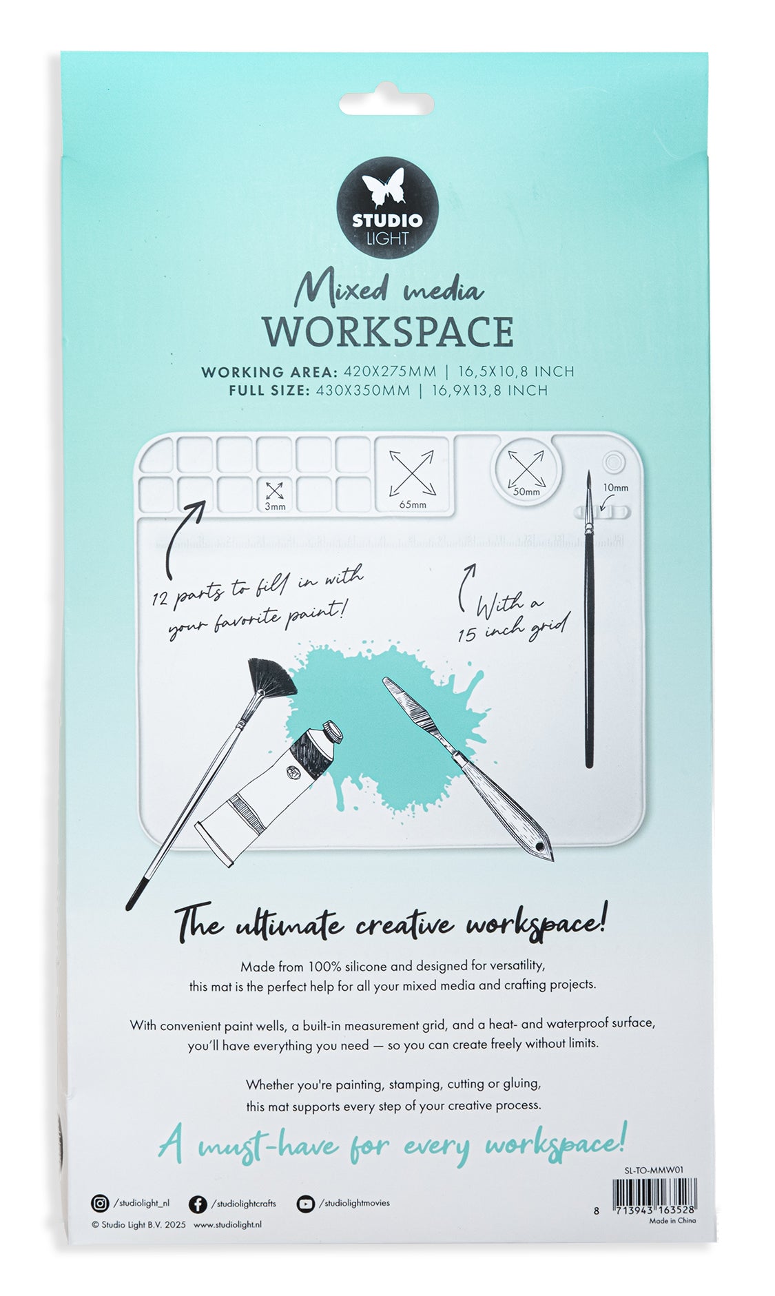 Studio Light Essentials Workspace silikonmatte varmebestandig