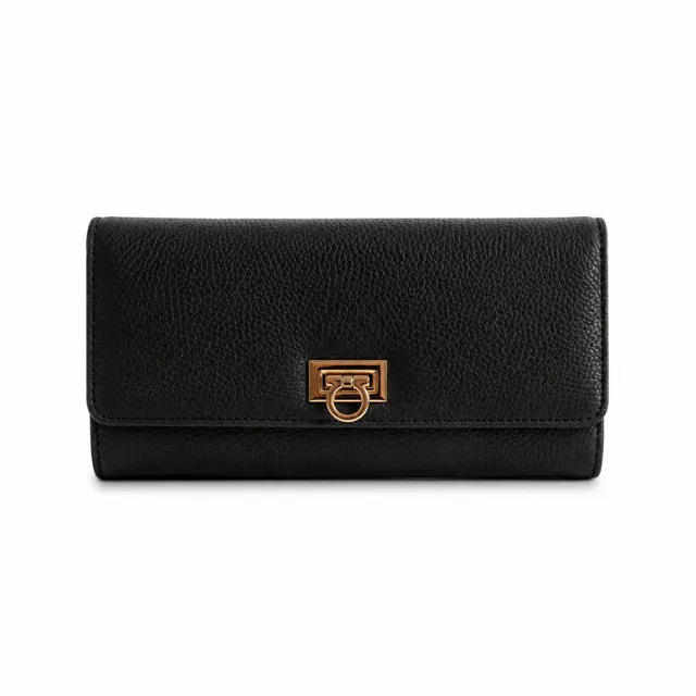 KaiserCraft K&Co Clasp Wallet lommebok skinn svart