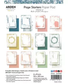 Korthobby Arden Page Starters papirblokk 6x8
