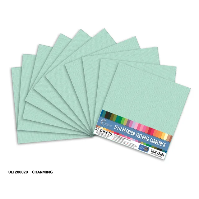 Couture Creations Charming kartong 12x12 teksturert 10 ark 216 g