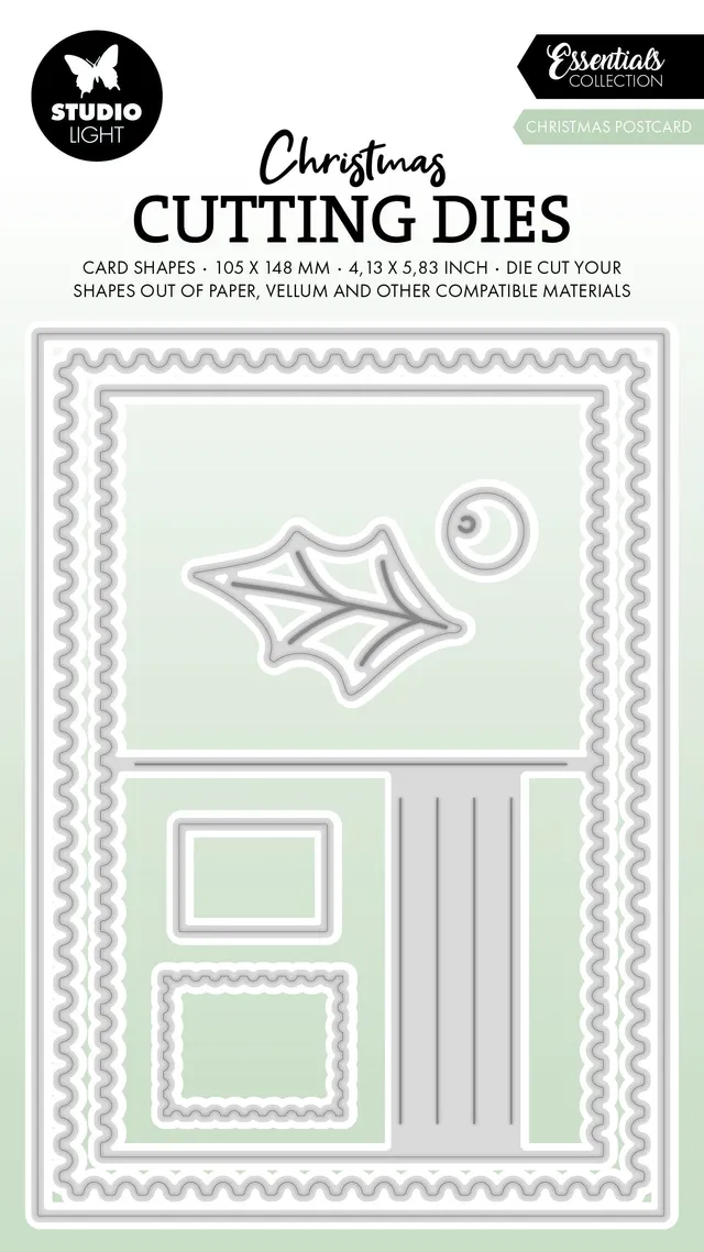 Studio Light Essentials Christmas postcard dies 105x148 mm