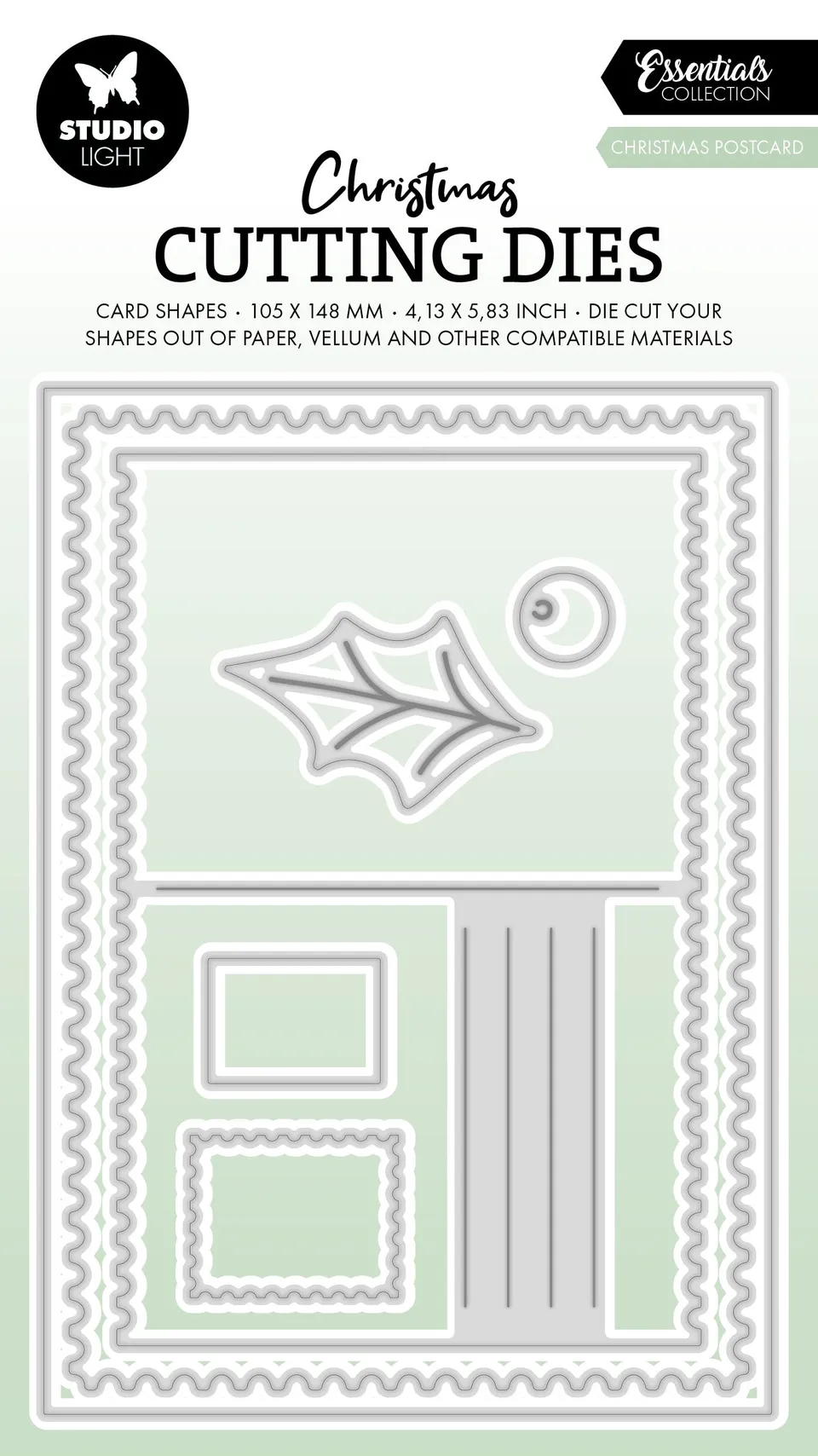 Studio Light Essentials Christmas postcard dies 105x148 mm