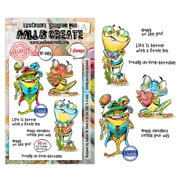 AALL & Create TP-1406 stempelsett Un-frog-gettable A6 frosk