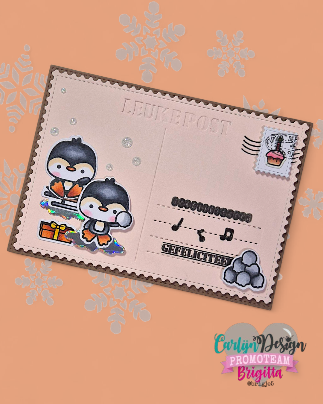CarlijnDesign CDST-0158 clear stempel A6 gratulerer