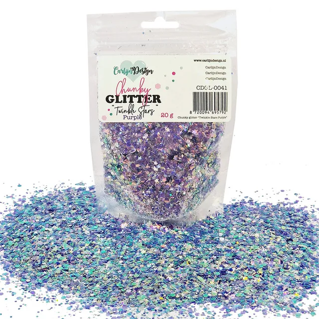 CarlijnDesign Chunky glitter CDGL-0041 Twinkle Purple 20g