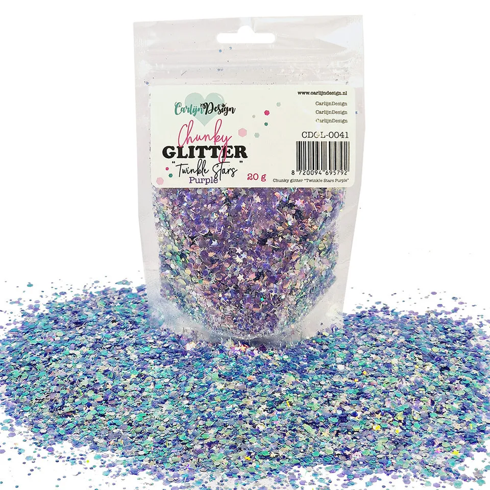 CarlijnDesign Chunky glitter CDGL-0041 Twinkle Purple 20g