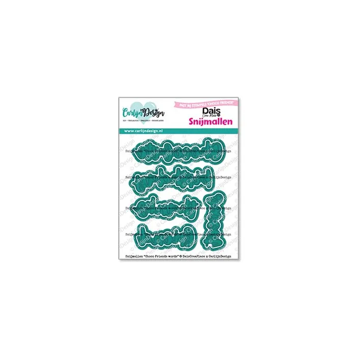 CarlijnDesign Choco Friends words dies CDSN-0333 engelsk