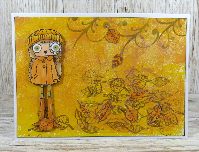 AALL & Create TP-823 Doodle Leaves stempelsett A7 klart