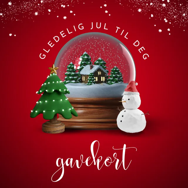 Papirglede Gavekort jul digitalt 50 kr hobbygave