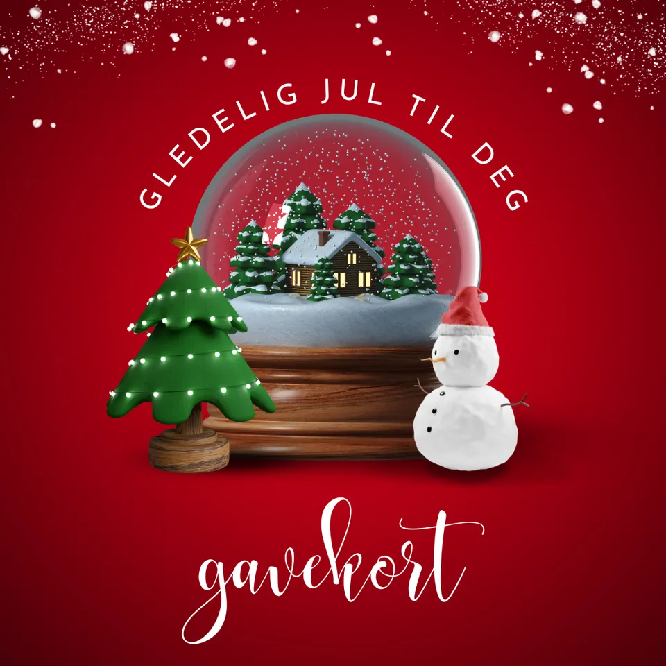 Papirglede Gavekort jul digitalt 50 kr hobbygave
