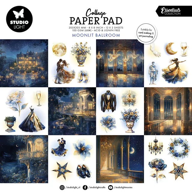 Studio Light Essentials collageblokk moonlit ballroom 24 ark