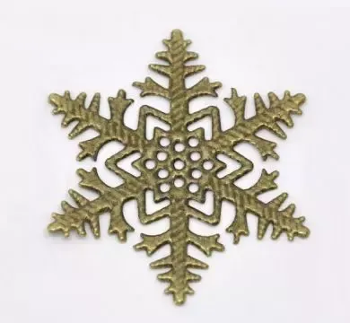 Korthobby bronse snøkrystall metallpynt