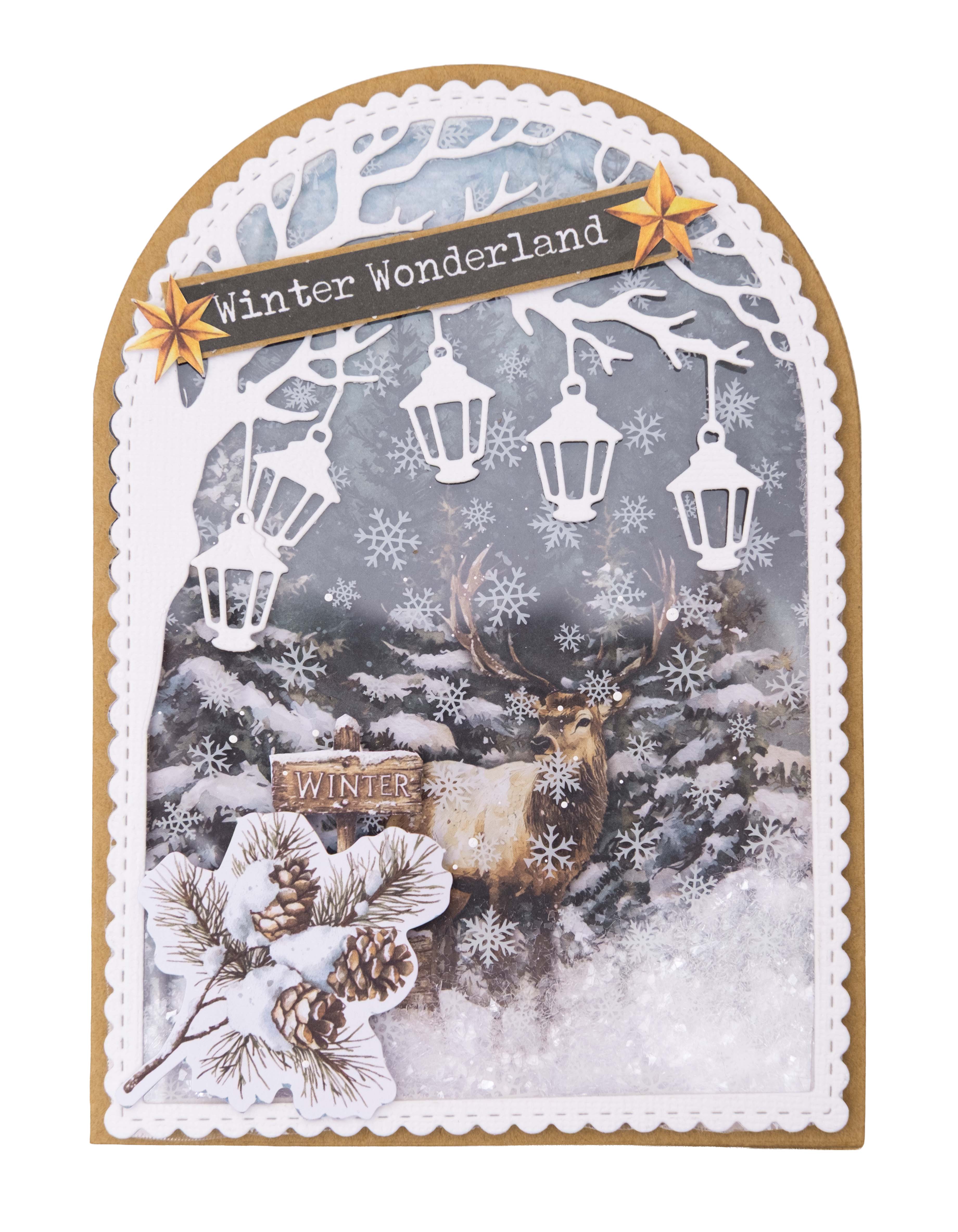 Studio Light Christmas Forest Folded Card dies brettet kort