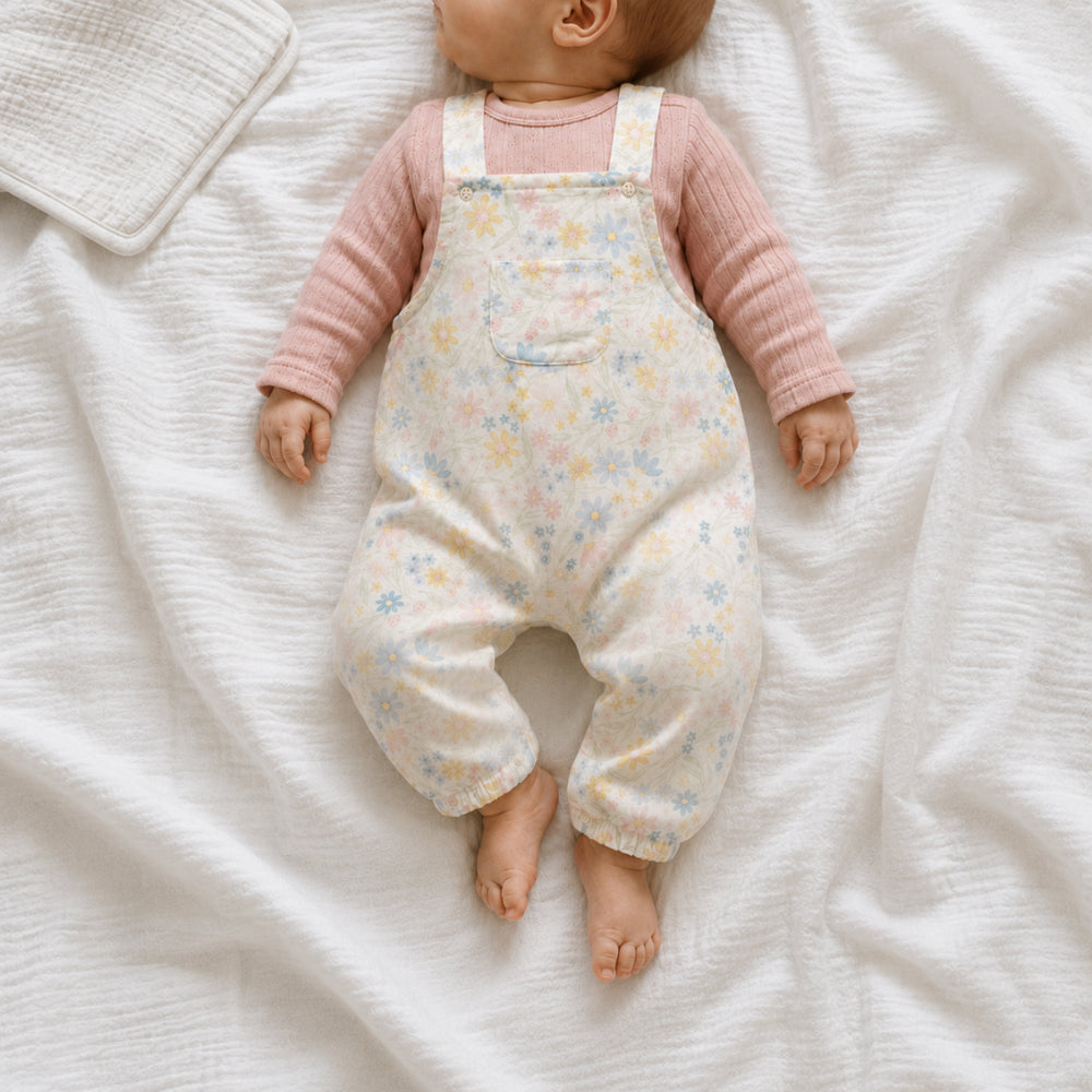 KaiserCraft Story Time Baby Blossoms sparkedressett 0–3 mnd bomull