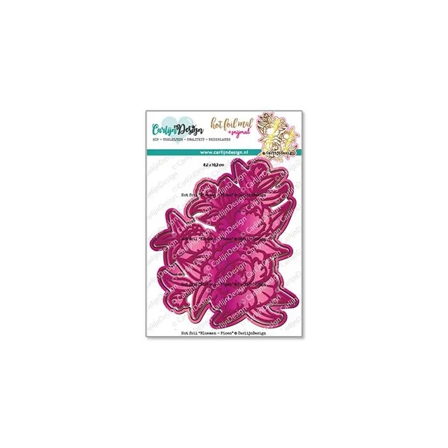 CarlijnDesign CDHF-0033 Pioen hot foil-plate blomst