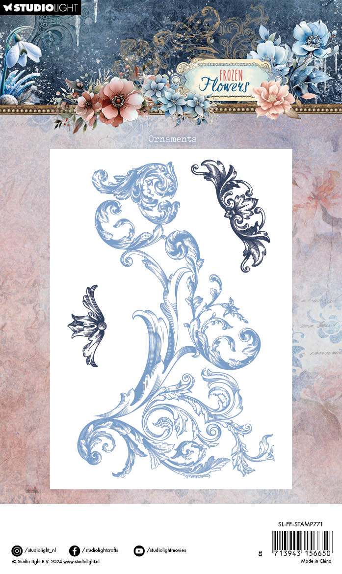 Studio Light Frozen Flowers Ornaments stempel vinter