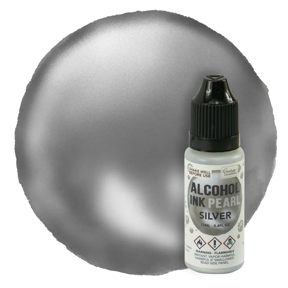 Couture creations pearl alkoholblekk silver 12 ml