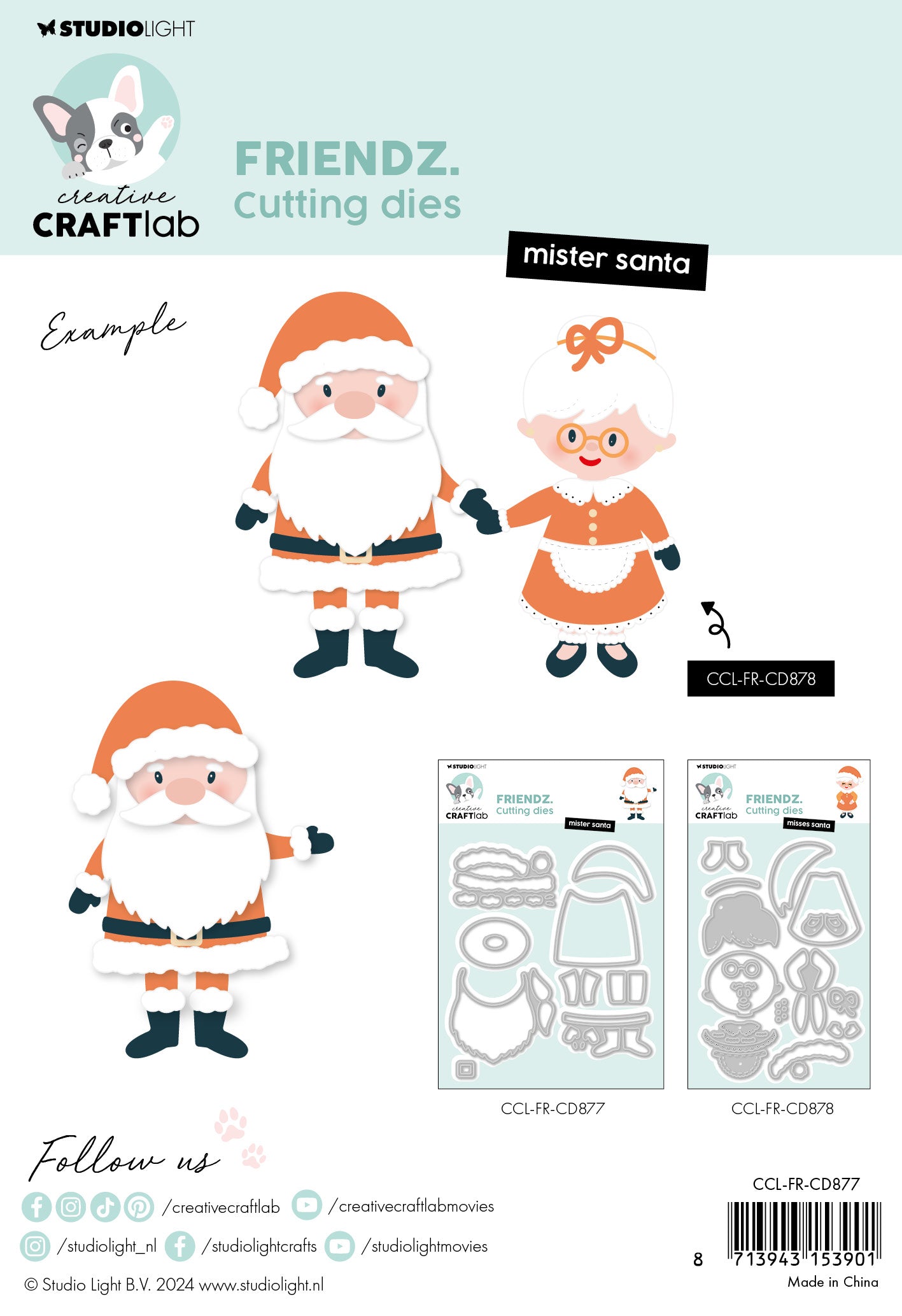 Creative Craftlab Friendz kuttdie Mister Santa julenisse