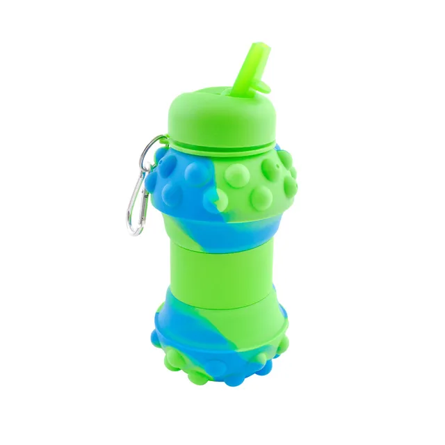 Kaiser Toy Box Fidget drikkeflaske 500ml grønn/blå