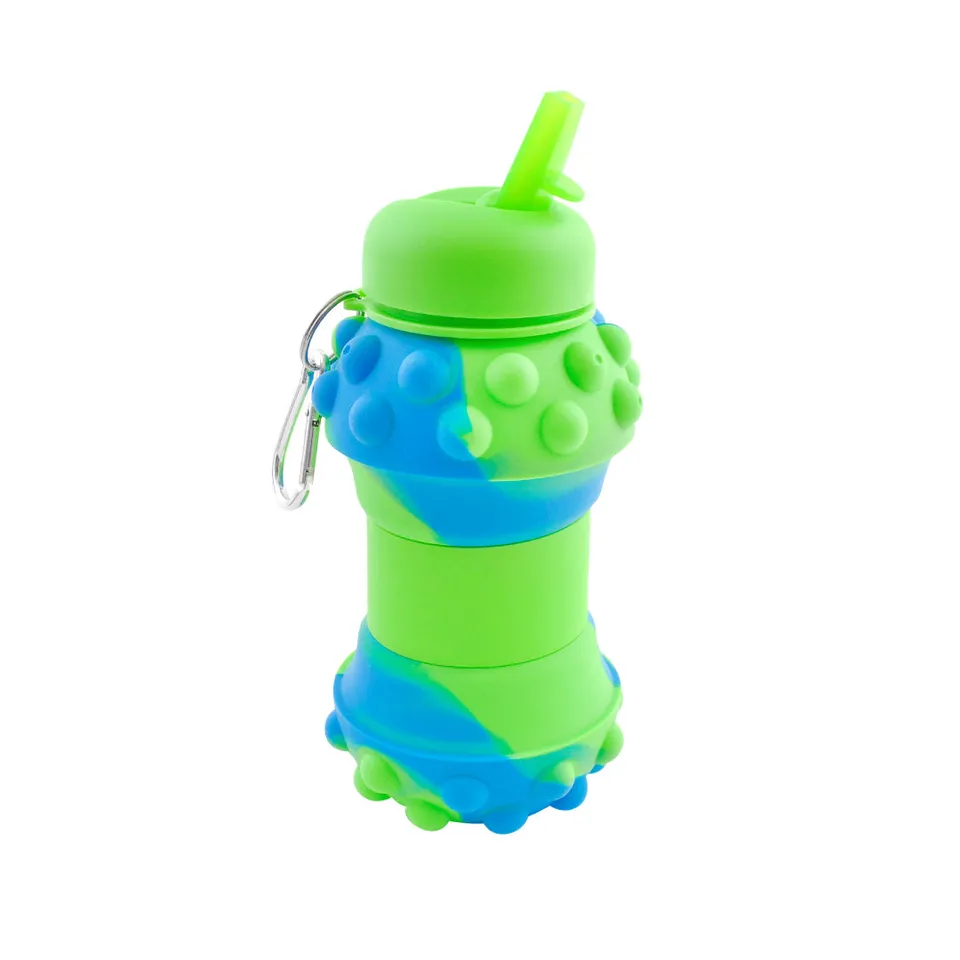 Kaiser Toy Box Fidget drikkeflaske 500ml grønn/blå