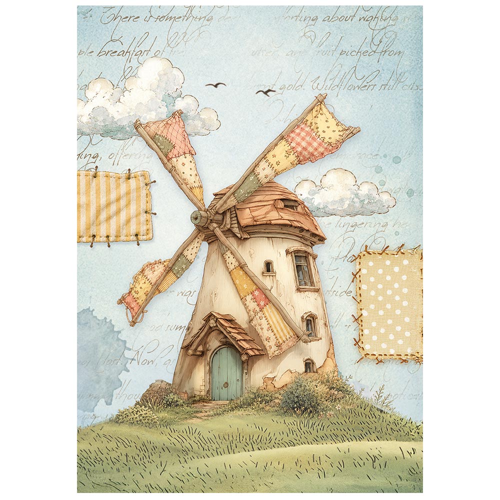 Stamperia Cozy Family rispapir A6 Mini Selection 8 ark
