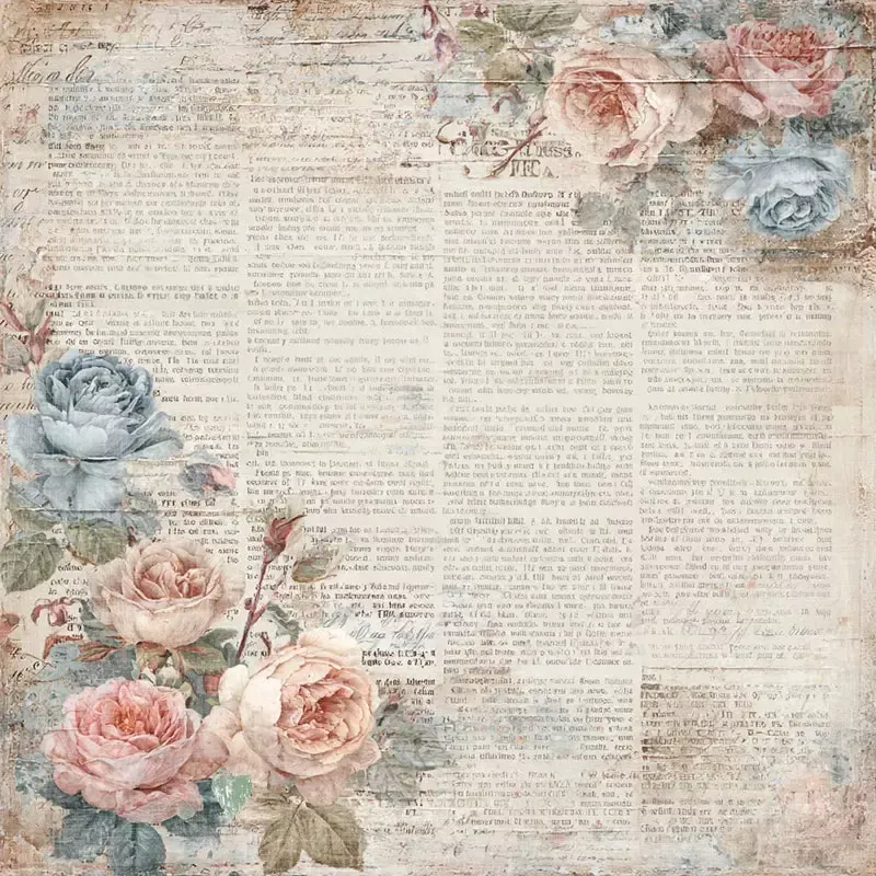 Reprint Quiet Moments Faded Floral mønsterpapir 12x12