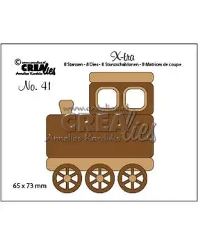 Crealies X-tra No. 41 Train kuttemal medium tog