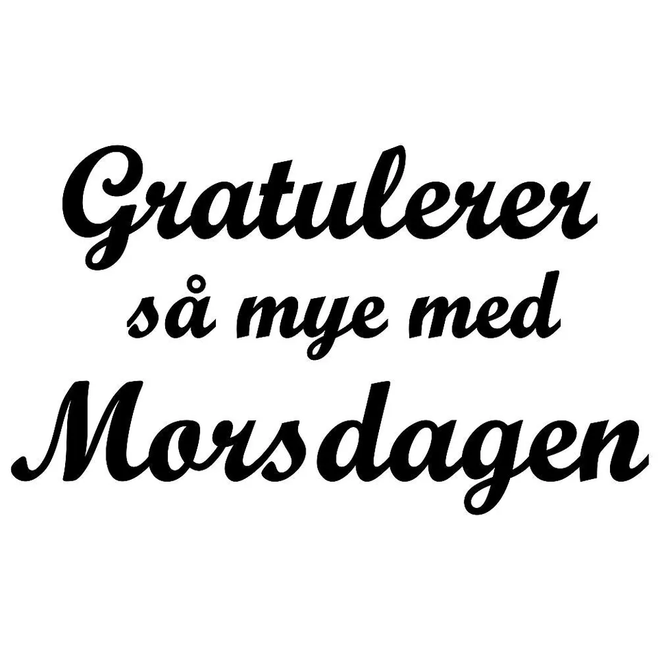 Papirglede Morsdagen digitalt stempel gratulerer A4