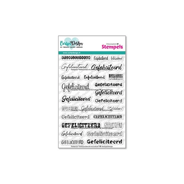 CarlijnDesign CDST-0158 clear stempel A6 gratulerer