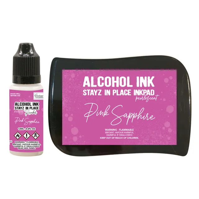 Couture Creations Pink Sapphire perlemor stempelpute refill