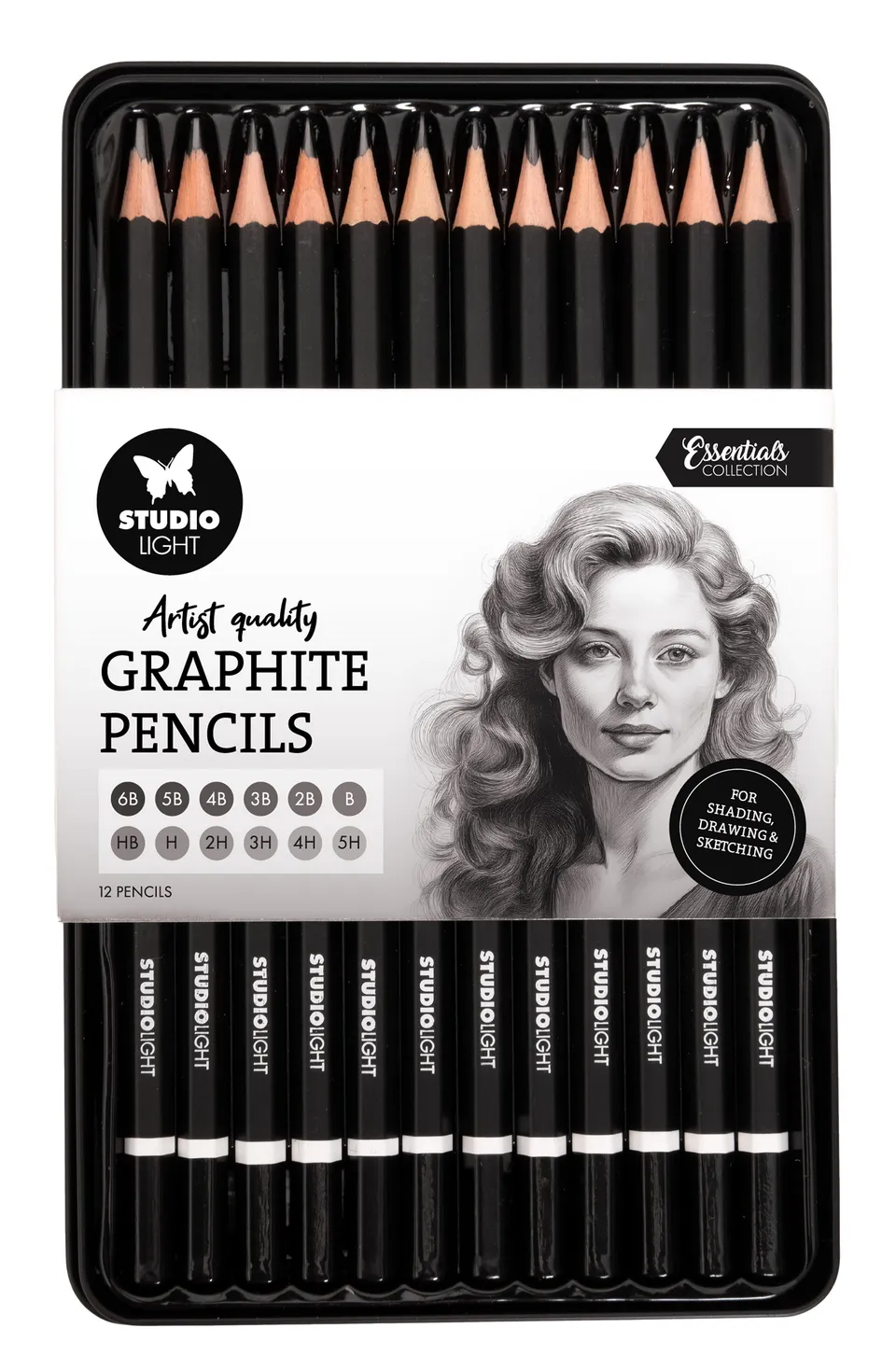 Studio Light Essentials grafittblyanter 12 stk 5B-5H