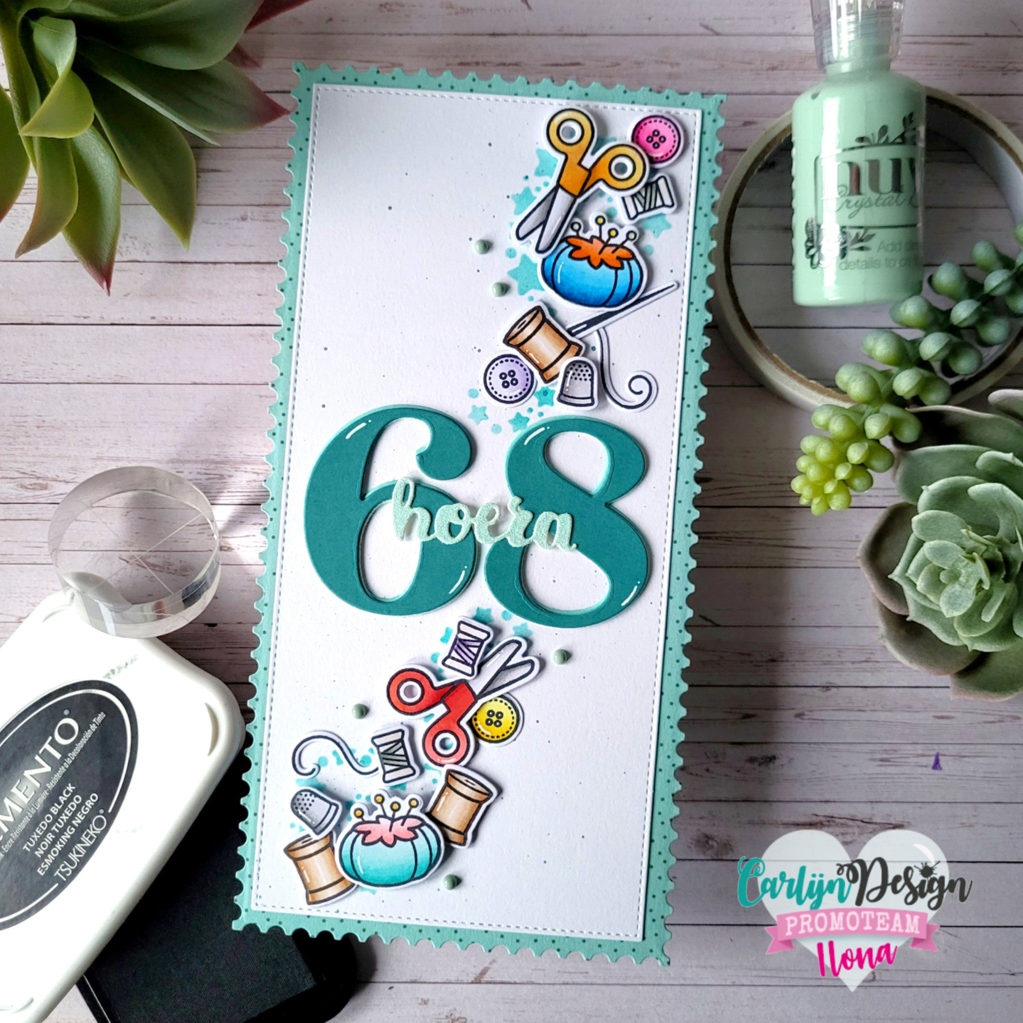 CarlijnDesign Grote cijfers XL CDSN-0215 dies 5 cm med outline