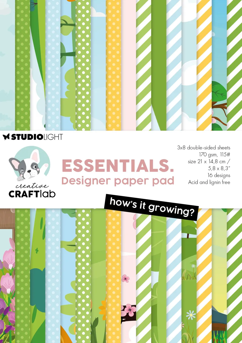 Creative Craftlab How's It Growing designerpapir 24 ark