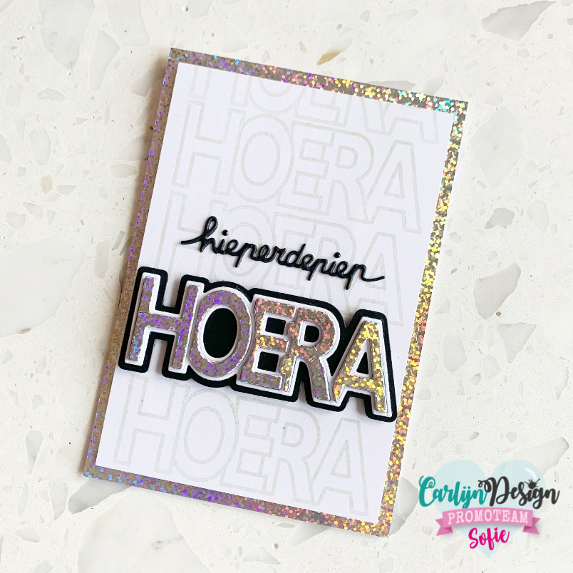 CarlijnDesign CDSN-0200 Outline Hoera dies bursdag