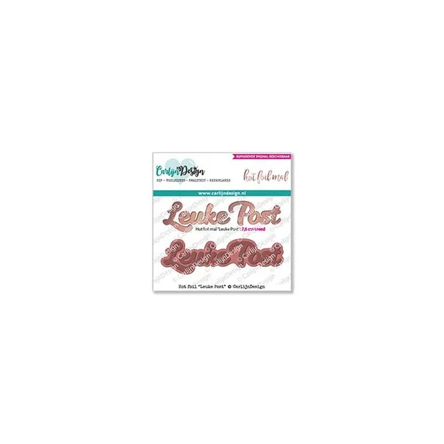 CarlijnDesign Leuke post hot foil-plate CDHF-0016