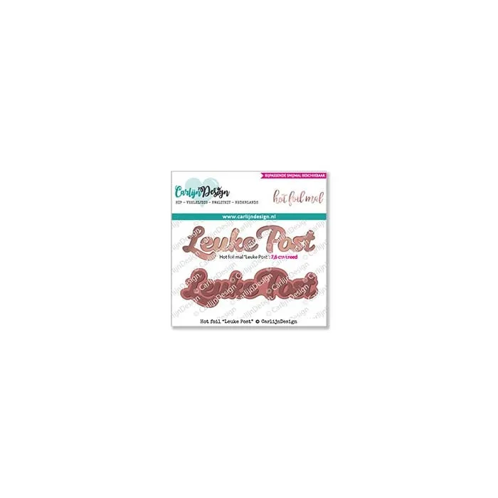 CarlijnDesign Leuke post hot foil-plate CDHF-0016