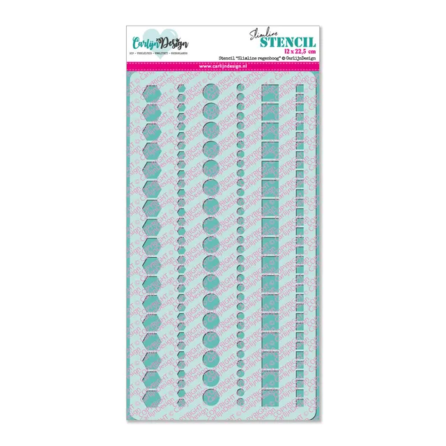 CarlijnDesign Slimline Randen 1 CDSC-0014 sjablong 11,5x22 cm