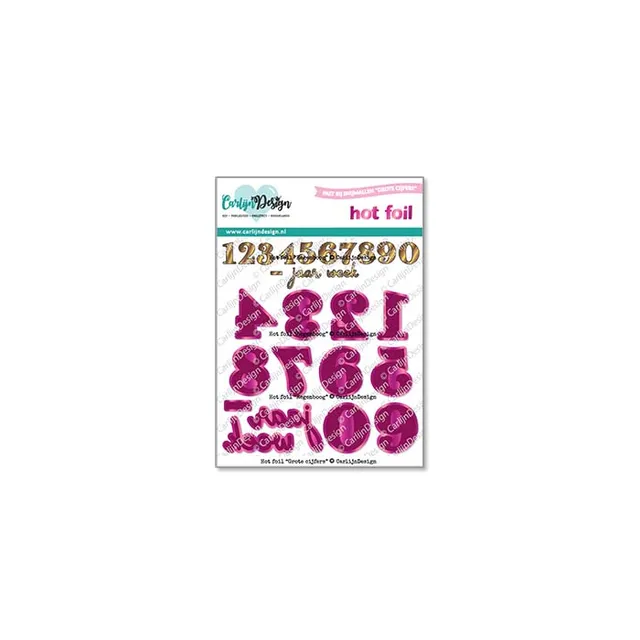 CarlijnDesign Grote Cijfers CDHF-0073 hot foil tall