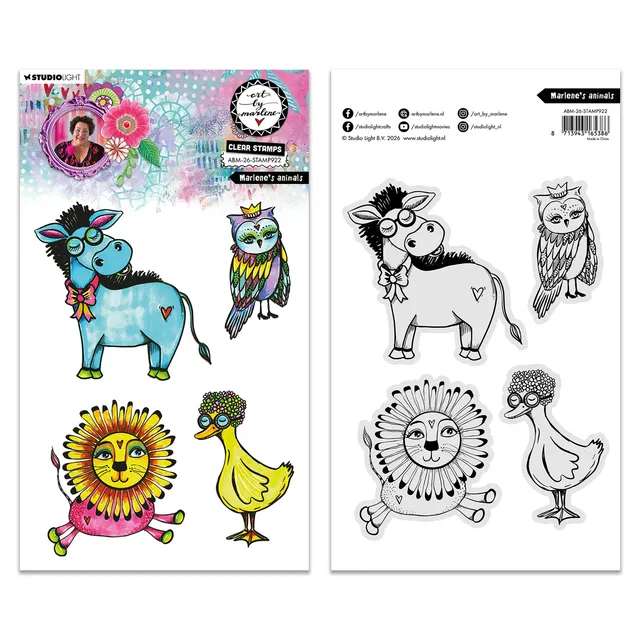 Aall and Create Art by Marlene Marlene's Animals stempler 4-pak