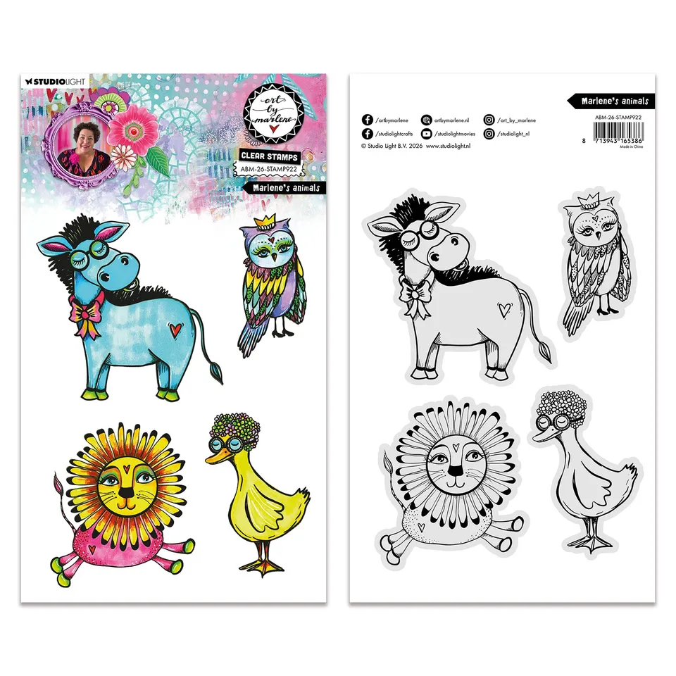 Aall and Create Art by Marlene Marlene's Animals stempler 4-pak